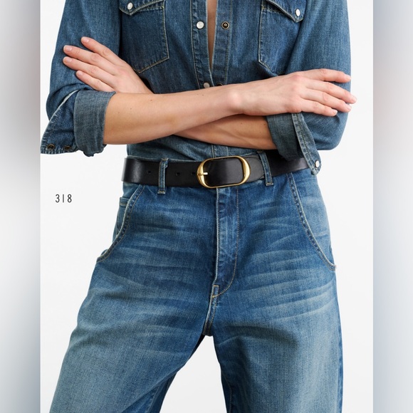 Nili Lotan Emerson Barrel Jean SZ 27 Classic Wash Blue - Picture 2 of 11